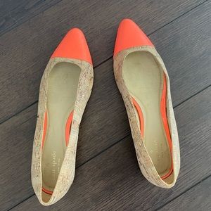 Kate Spade Pointed Toe Elina Cork Flats